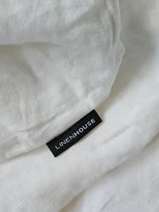 linen house white linen super king doona cover 