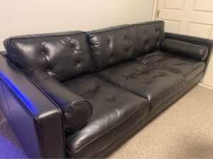 Dark Leather Lounge - Like New