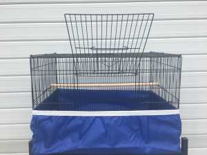 BRAND NEW large 76cm x 46cm x 46cm H Flight Cage w trolley Blk or whte
