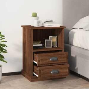 Bedside Cabinets 2 pcs Brown Oak 43x36x60 cm...