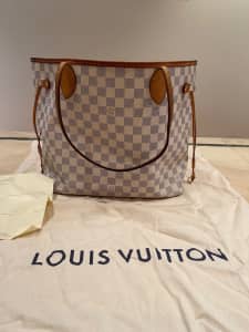LOUIS VUITTON Damier Azur Eva Clutch Bag with Shoulder Strap 2009 [ReSale]