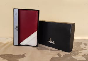 New unused genuine leather cellini wallet in box