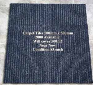 Carpet Tiles Ash Grey 500mm
