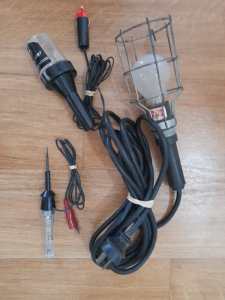 Lead light 240v, trouble and circuit tester 12v