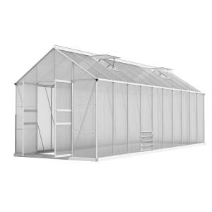 Greenfingers Greenhouse Aluminium Large Green House Garden Shed 6X2.4