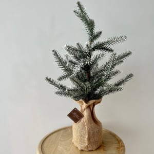 Bed Bath Table Snowy Christmas Tree in Hessian Pot icey pine 