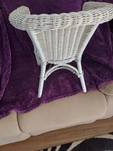 Antique White Cane Childs Chair