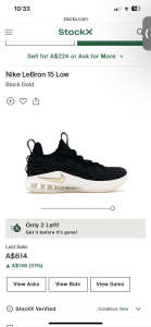 Nike LeBron 15 Low Basketball Shoes – Black Gold – Great Condition