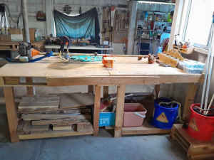 Wooden workbench