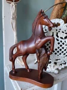 Horse/Equestrian Timber/ Wood Sculpture/ Carved Ornament* 32cm H
