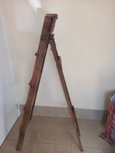 Vintage 5 Step Wood Ladder