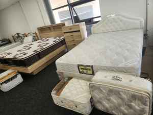 Warehouse new bed and mattress in different sizes available clearance 
