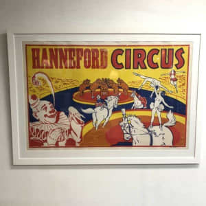 Vintage Screen Printed Hanneford Circus Poster