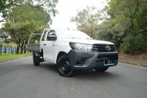 2019 Toyota Hilux TGN121R Workmate 4x2 White 6 Speed Sports Automatic Cab Chassis