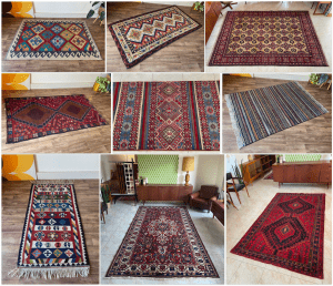 Vintage Persian Handmade Wool Rug Carpets - Various Sizes