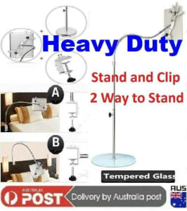 Heavy Duty Hands Free Floor Stand Adjustable Bed Clip Holder Tablet