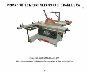 Prima 1600 Panel Saw Single Phase