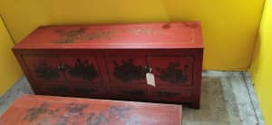 Painted Mongolian TV Cabinet $400 