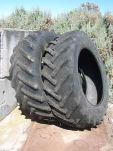 2 secondhand 18.4-38 tractor tyres, good condition.