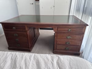 Stunning 100 Year Old Double Partner Desk in Excellent Condition