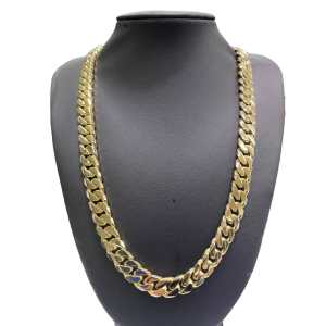9ct curb cuban link m chain necklace 184.88 grams 61cm 10.8mm wide NEW