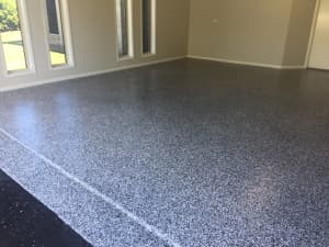 Toowoomba epoxy garage/Workshop floors flake. EpoxyExperts.com.au