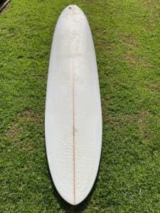 Beige Chop Kniv 9 4 log longboard surfboard