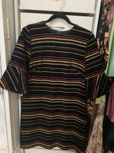 Cue striped suede dress size 12