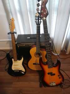 3 Guitars and Amp