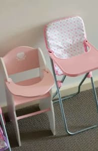 2 doll high chairs excellent condition 