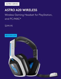 ASTRO A20 Wireless Headset