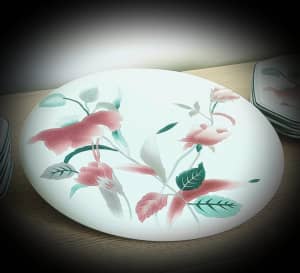 Mikasa Silk Flowers Large Cake Plate/Cheese Platter