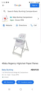 4baby regency high chair