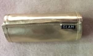 Brushed Gold Make-up Roll Bag - by GLAM NEW