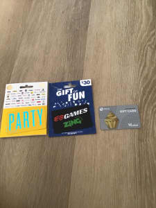 Gift cards for sale!😁 Party card, Westfield, EB games/Zing
