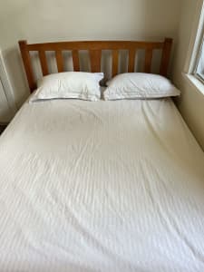 Queen size bed with 2 x bedside tables