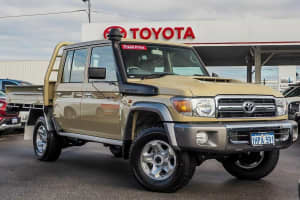 2022 Toyota Landcruiser VDJ79R GXL Double Cab Sandy Taupe 5 Speed Manual Cab Chassis