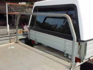 Alloy ute tray rear steel ladder rack with slip in/out mounts