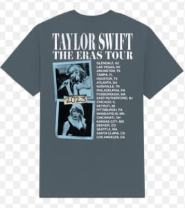 Taylor Swift The Eras Tour 1989 Album T-Shirt - Size L