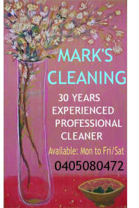 Marks Cleaning Since 1980s experienced professional cleaner