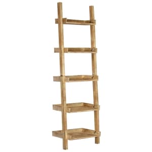 Ladder Shelf Brown 75x37x205 cm Solid Mango Wood...
