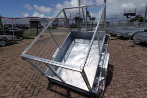 6X4 TRAILER WITH 3FT HIGH CAGE AND TIPPER FUNCTION