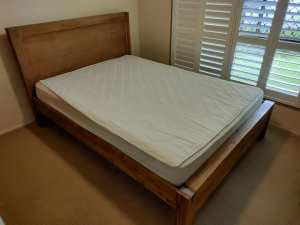 Queen size timber bed