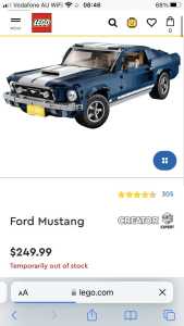 Lego creator Ford Mustang set