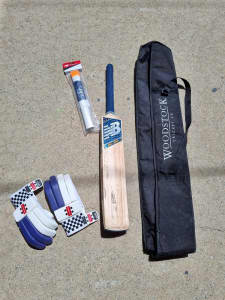 Junior cricket kit - bat, gloves and bag