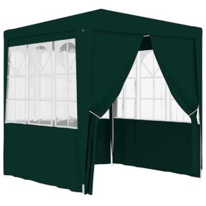2.5x2.5 m Green 90 g/m Professional Party Tent with Side Walls