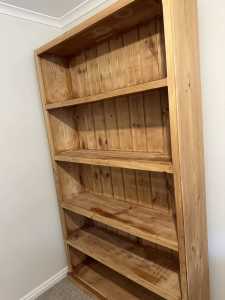 Book shelf case unit solid pine