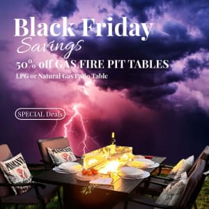 BLACK Friday special promo SALE!! Patio Dining Gas Fire Pit Table