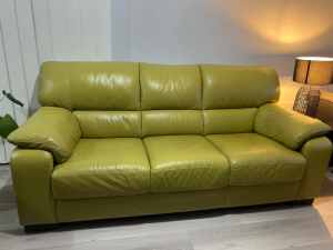 3 2 seater leather sofa set