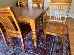 Solid wooden dining table set of 7